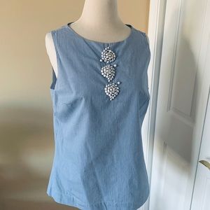 Banana Republic jewelry top, sz M
